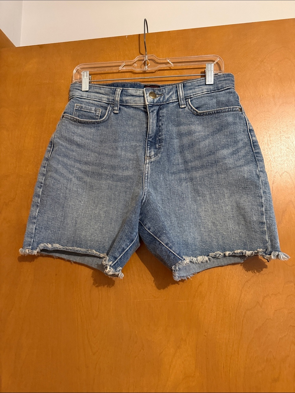 Lee Women’s Light Blue Frayed Hem Denim Shorts